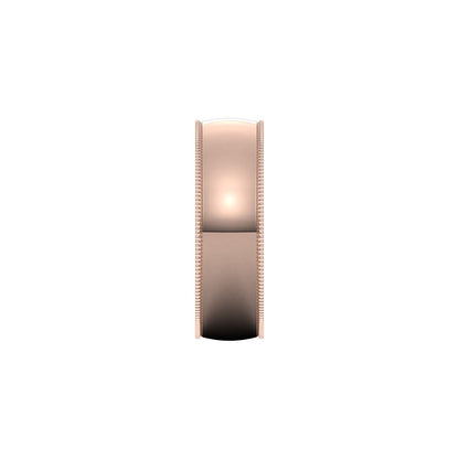 Lightweight Milgrain Comfort-Fit Half Round Band