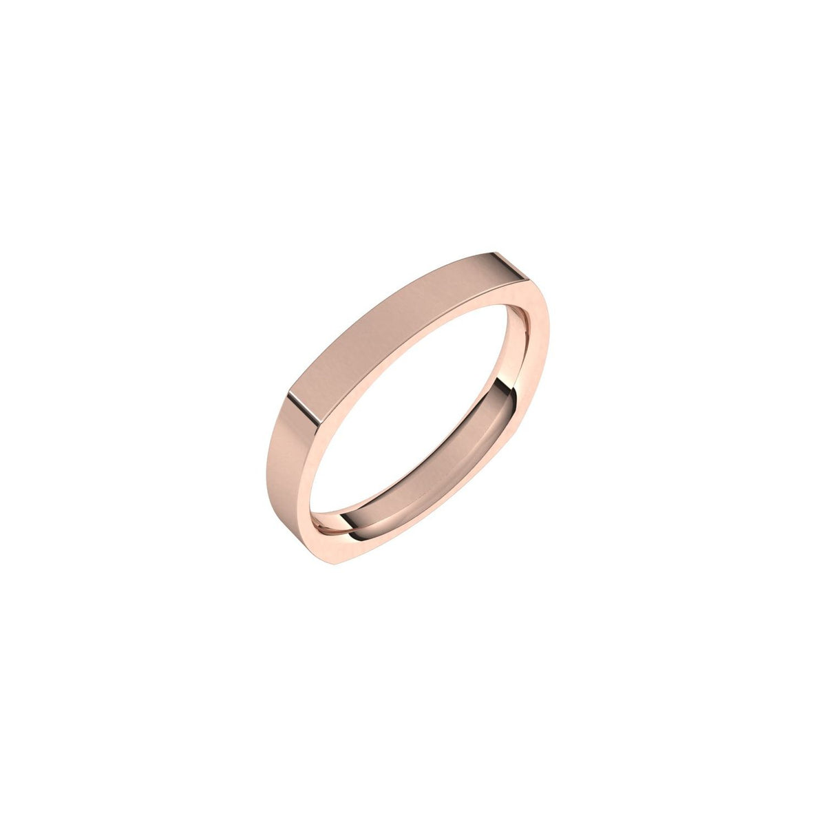 Comfort-Fit Square Band, 3 mm