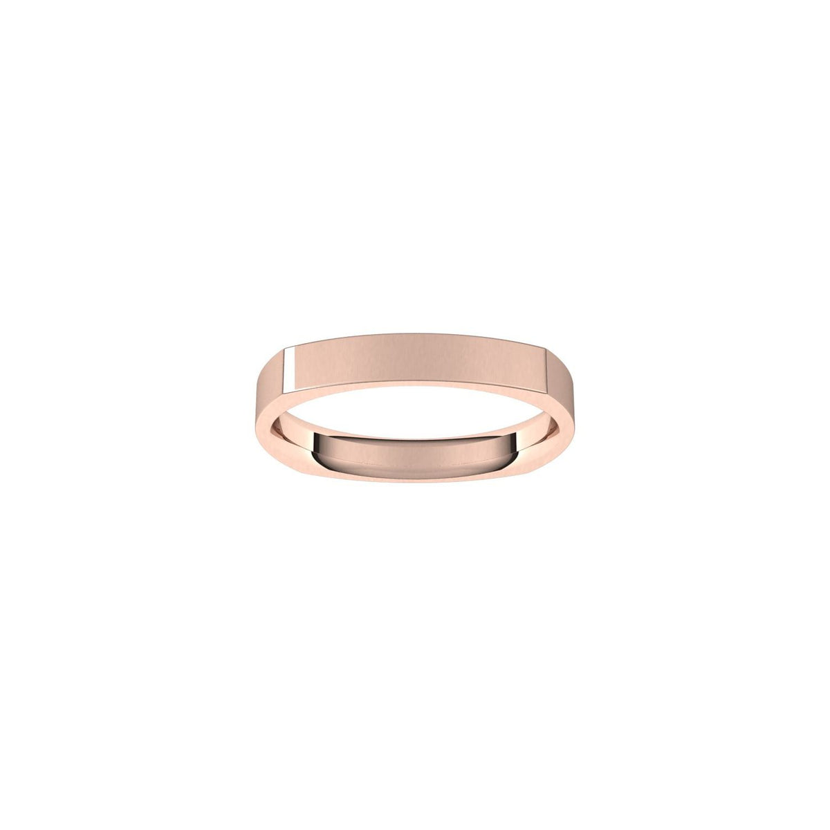 Comfort-Fit Square Band, 3 mm
