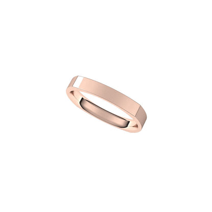 Comfort-Fit Square Band, 3 mm