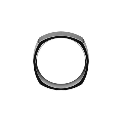 14K White Gold Comfort-Fit Square Band