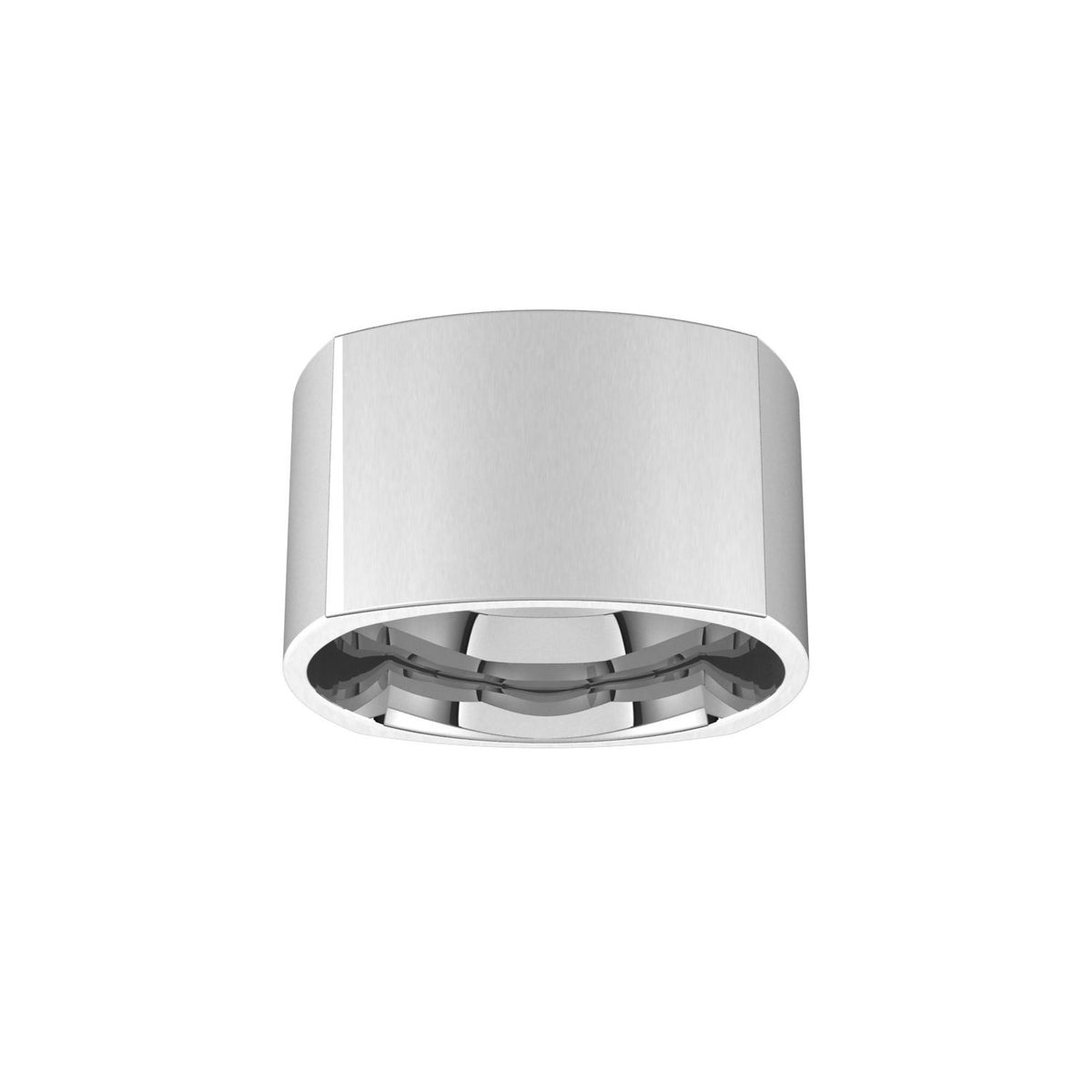 14K White Gold Comfort-Fit Square Band