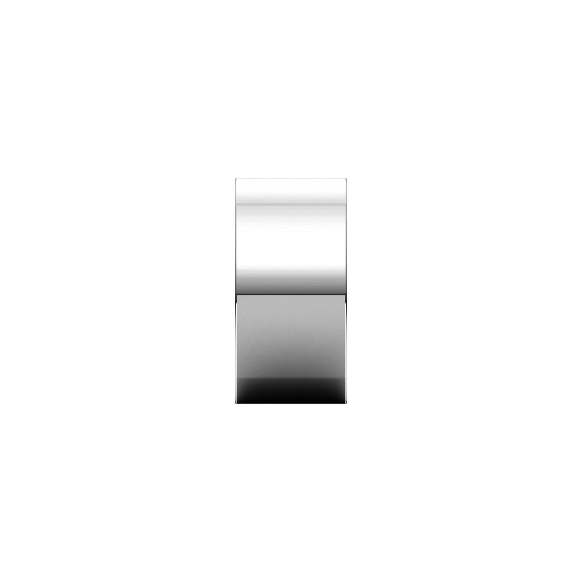 10K White Gold Comfort-Fit Square Band, 10 mm