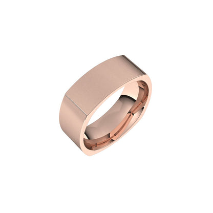 Comfort-Fit Square Band, 8 mm, Style 2