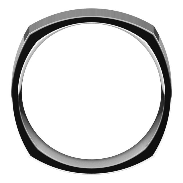 Sterling Silver Comfort-Fit Square Band