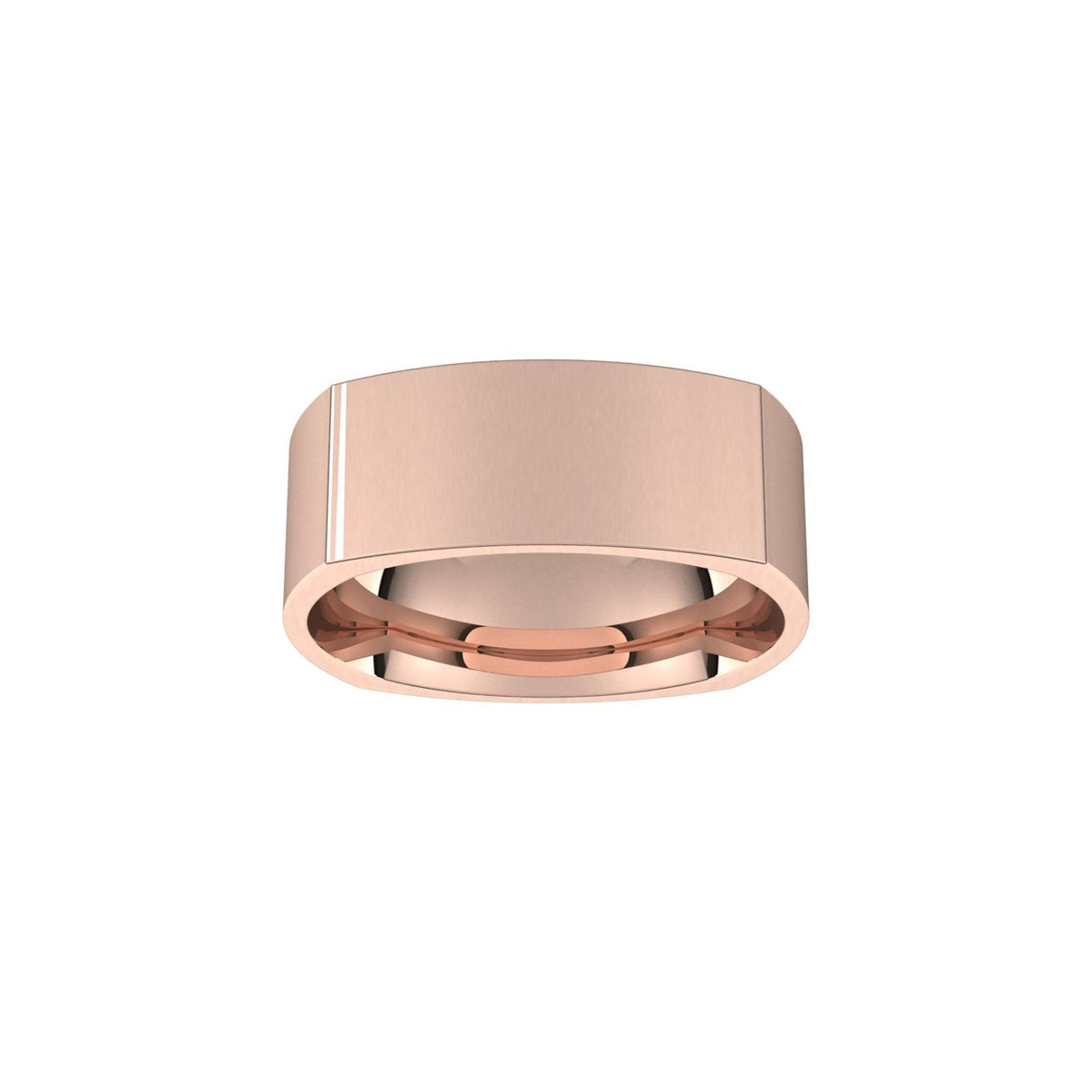 Comfort-Fit Square Band, 8 mm, Style 2