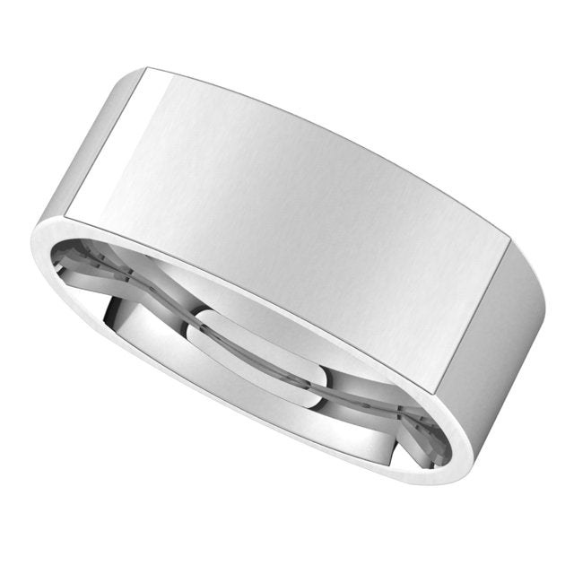 Sterling Silver Comfort-Fit Square Band