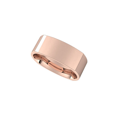 Comfort-Fit Square Band, 8 mm, Style 2