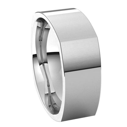 Sterling Silver Comfort-Fit Square Band