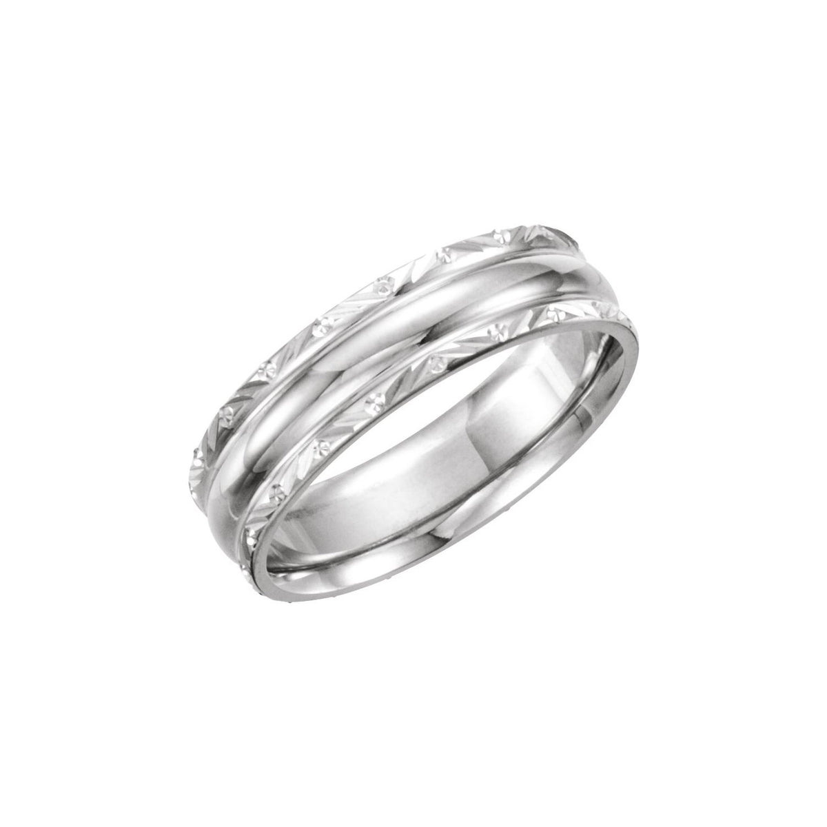 Platinum Design-Engraved Comfort-Fit Band