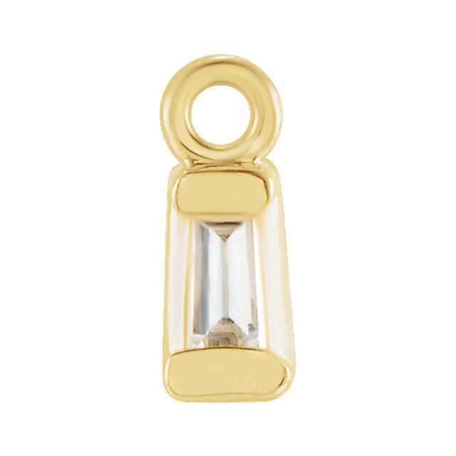 .02 CT Lab-Grown Diamond Dangle, 2.24 mm x 5.8 mm