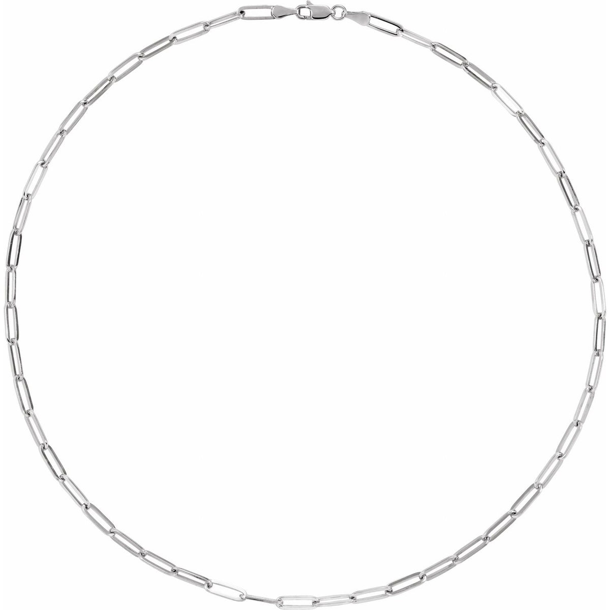 Sterling Silver Paperclip-Style 22" Chain