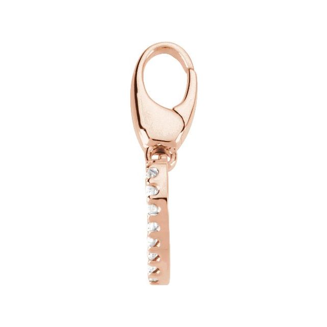 .08 CTW Natural Diamond Heart Charm/Pendant