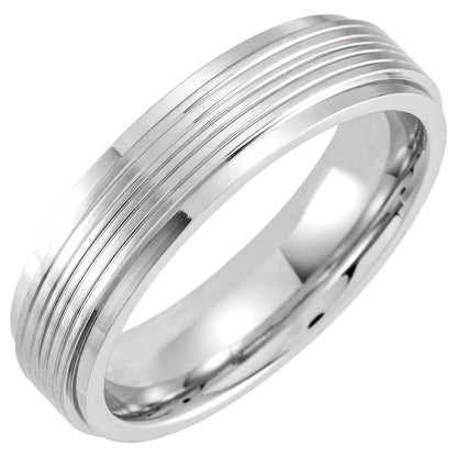 Cobalt Stepped-Edge Grooved Flat Band