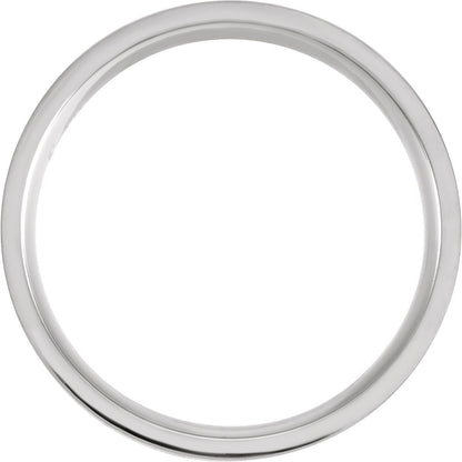 18K Rose Gold PVD Titanium Grooved Comfort-Fit Flat Band