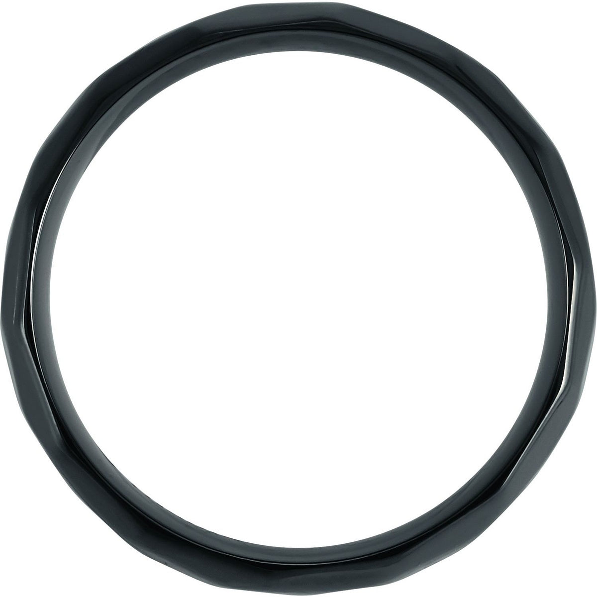 Black Titanium Comfort-Fit Half Round Band