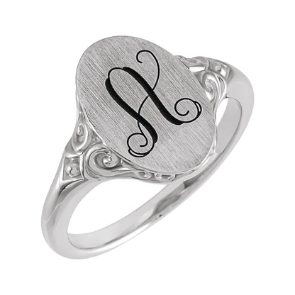 Oval Signet Ring, 13.4 x 9 mm