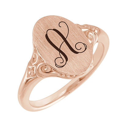Oval Signet Ring, 13.4 x 9 mm