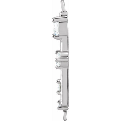 1/8 CTW Natural Diamond Bar Link