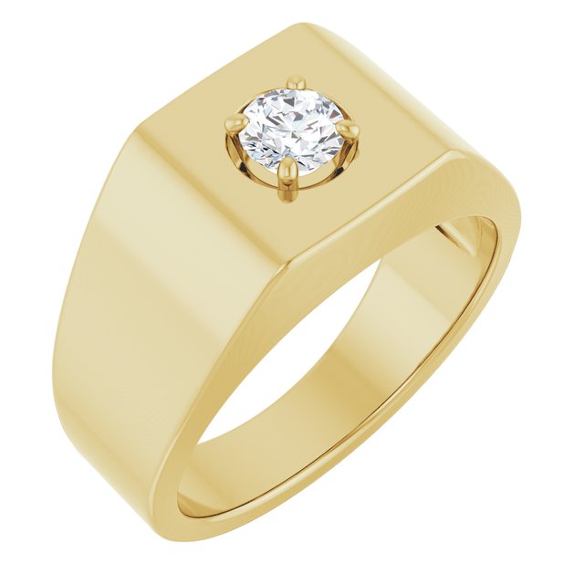 14K Yellow Gold 3/8 CTW Natural Diamond Ring