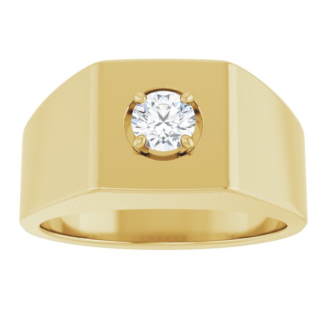 14K Yellow Gold 3/8 CTW Natural Diamond Ring