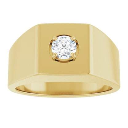 14K Yellow Gold 3/8 CTW Natural Diamond Ring