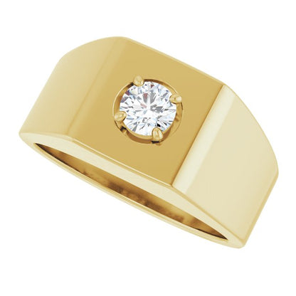 14K Yellow Gold 3/8 CTW Natural Diamond Ring