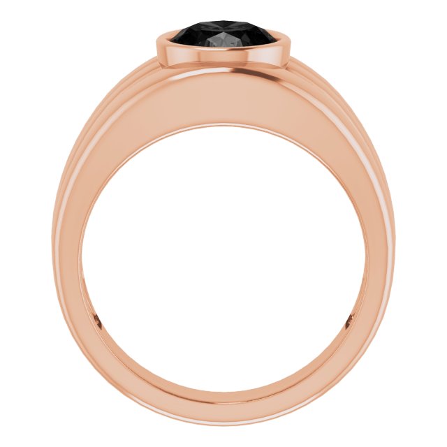 Natural Black Onyx Bezel Ring