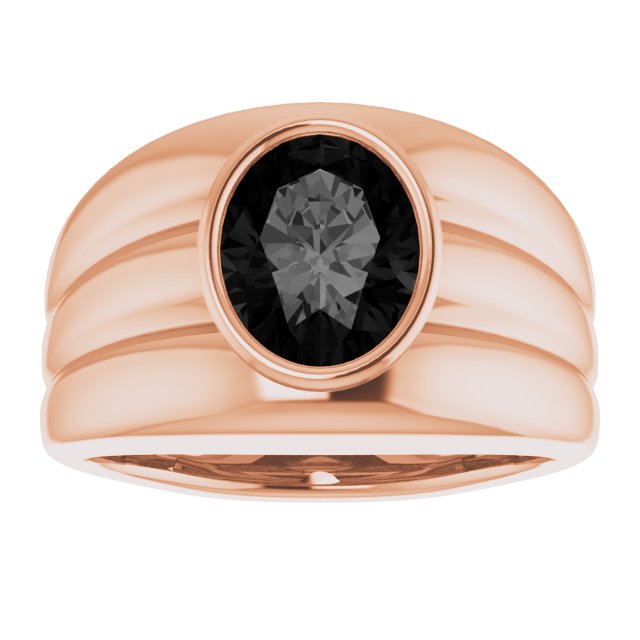 Natural Black Onyx Bezel Ring