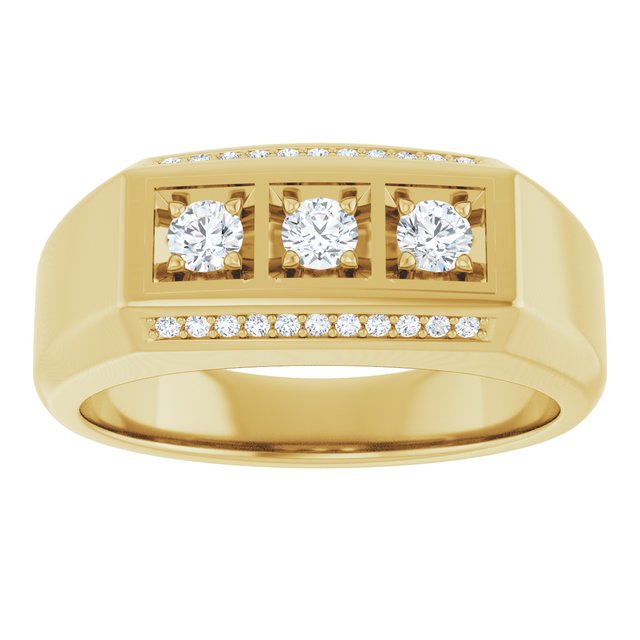 3/8 CTW Natural Diamond Ring, 8.7 mm