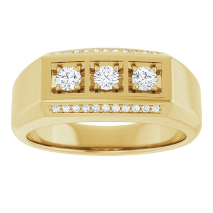 3/8 CTW Natural Diamond Ring, 8.7 mm
