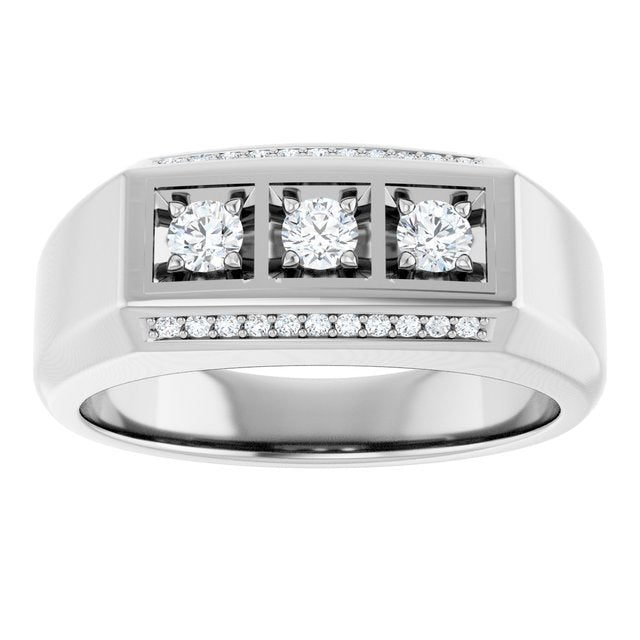 3/8 CTW Natural Diamond Ring, 8.7 mm