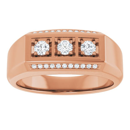3/8 CTW Natural Diamond Ring, 8.7 mm