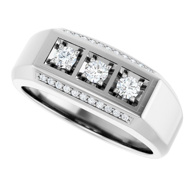 3/8 CTW Natural Diamond Ring, 8.7 mm