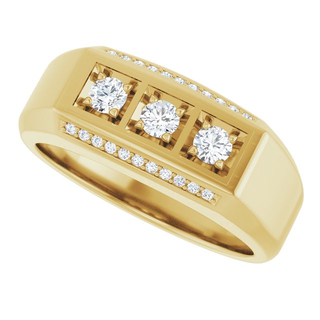 3/8 CTW Natural Diamond Ring, 8.7 mm