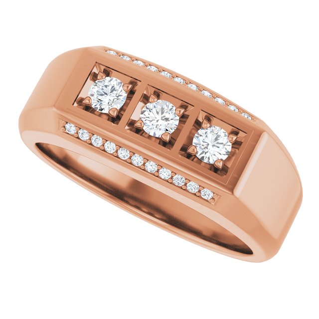 3/8 CTW Natural Diamond Ring, 8.7 mm