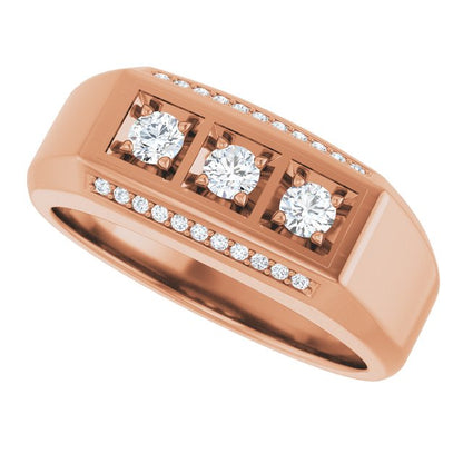 3/8 CTW Natural Diamond Ring, 8.7 mm