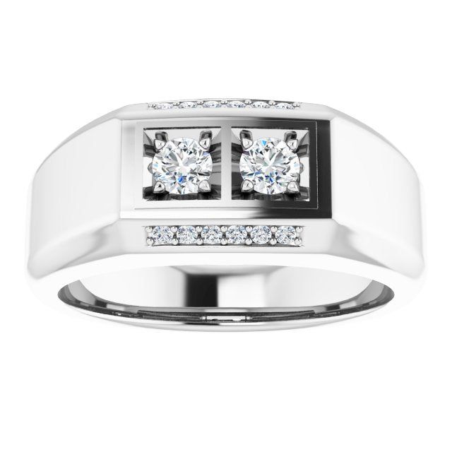 3/8 CTW Natural Diamond Ring, 8.1 mm