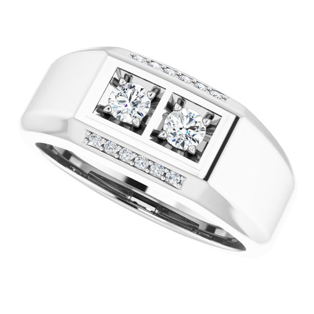 3/8 CTW Natural Diamond Ring, 8.1 mm