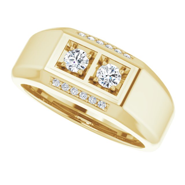 3/8 CTW Natural Diamond Ring, 8.1 mm