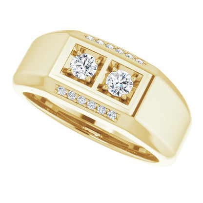 3/8 CTW Natural Diamond Ring, 8.1 mm