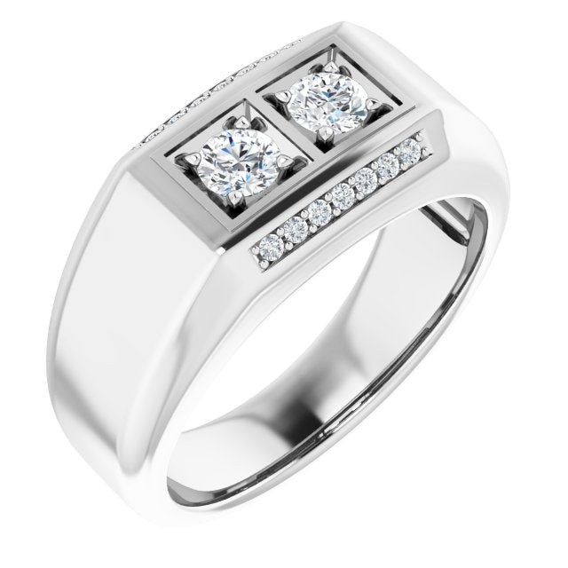 3/8 CTW Natural Diamond Ring, 8.1 mm