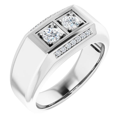 3/8 CTW Natural Diamond Ring, 8.1 mm