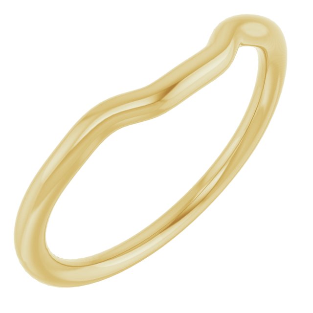 14K Yellow Gold Band for 9x7 mm Emerald Ring, 3.47 mm