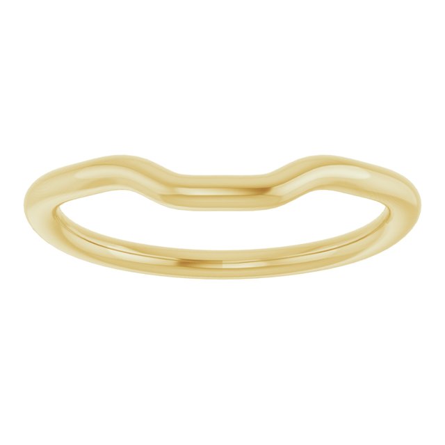 14K Yellow Gold Band for 9x7 mm Emerald Ring, 3.47 mm