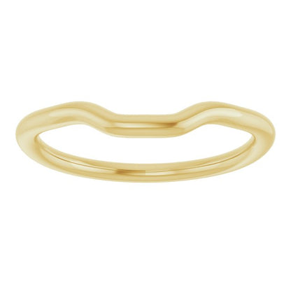 14K Yellow Gold Band for 9x7 mm Emerald Ring, 3.47 mm