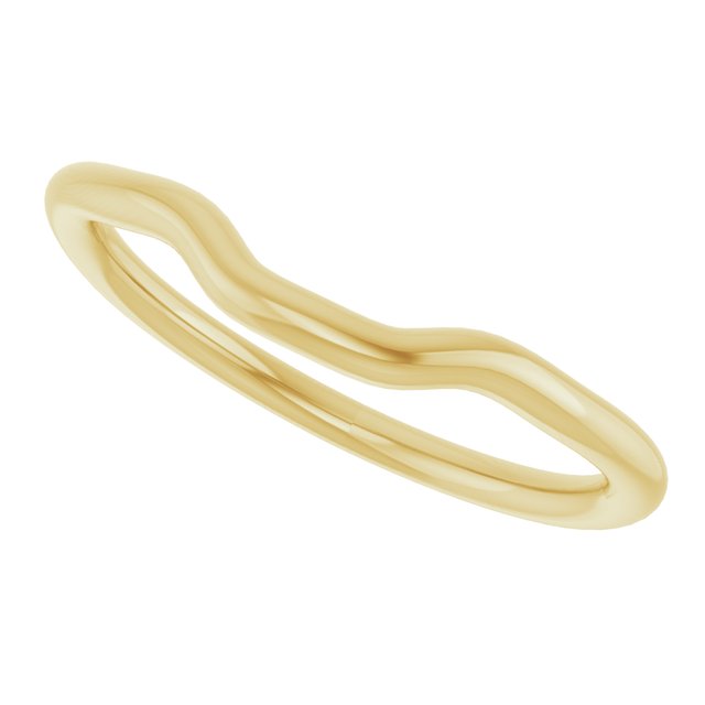 14K Yellow Gold Band for 9x7 mm Emerald Ring, 3.47 mm
