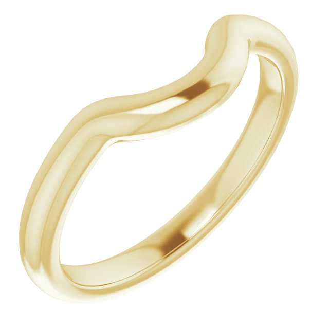18K Yellow Gold Band for 9x7 mm Emerald Ring