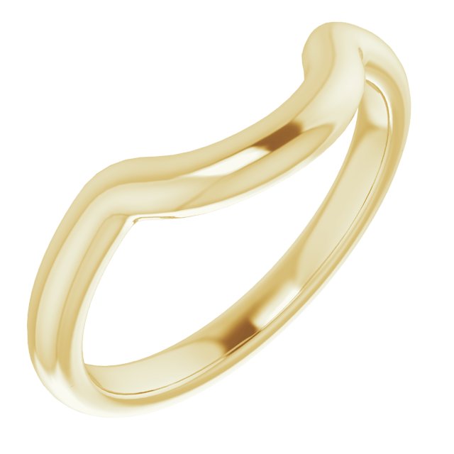 18K Yellow Gold Band for 9x7 mm Emerald Ring