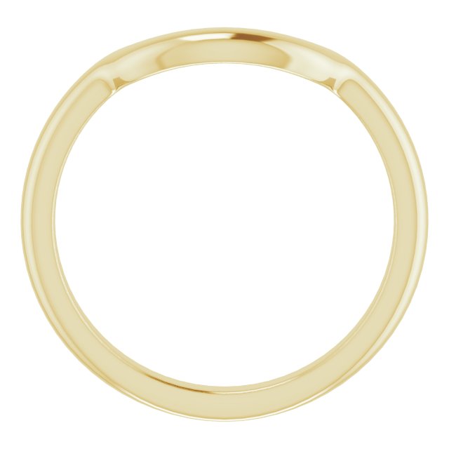 18K Yellow Gold Band for 9x7 mm Emerald Ring